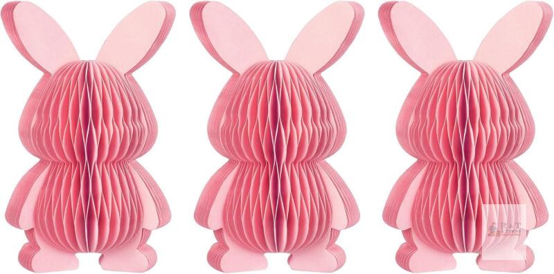 3 New Paper Bunny 5" Cute for Dessert Table