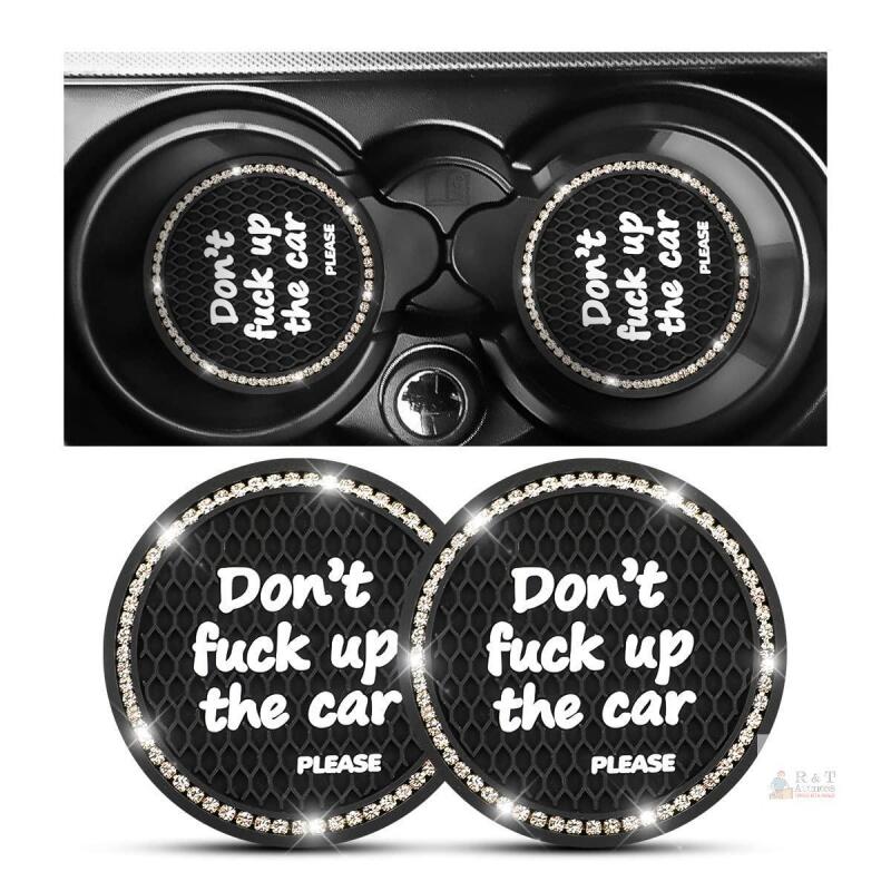 4 New Car Cup Holder Coaster, Car Non-Slip Cup Holder Embedded Decorative Funny Coaster
