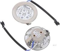 New 2pcs Round LED Range Hood Light Bulb Dc12v for Kitchen Cooking | Cold White Appliance Light Bulbs, Easy Replacement, Silver Glass Abs, Modern Sleek Style