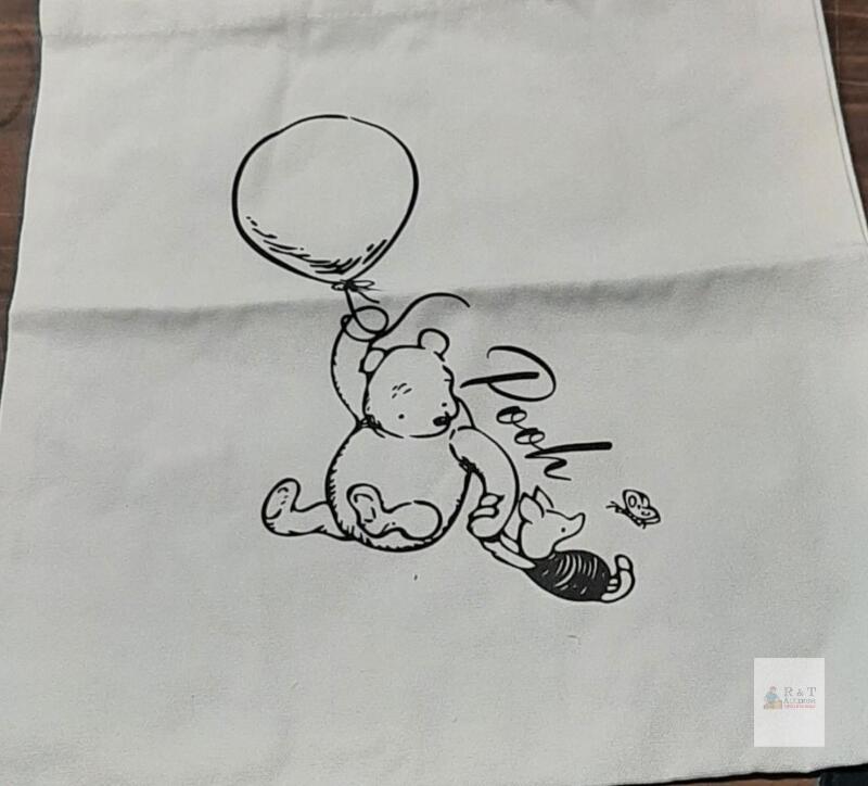 New Winnie the Pooh & Piglet Cream Canvas Tote Bag with Balloon Design