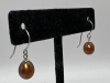 925 Sterling Toggle Necklace Bracelet Earring Chocolate Pearl Toggle - 2