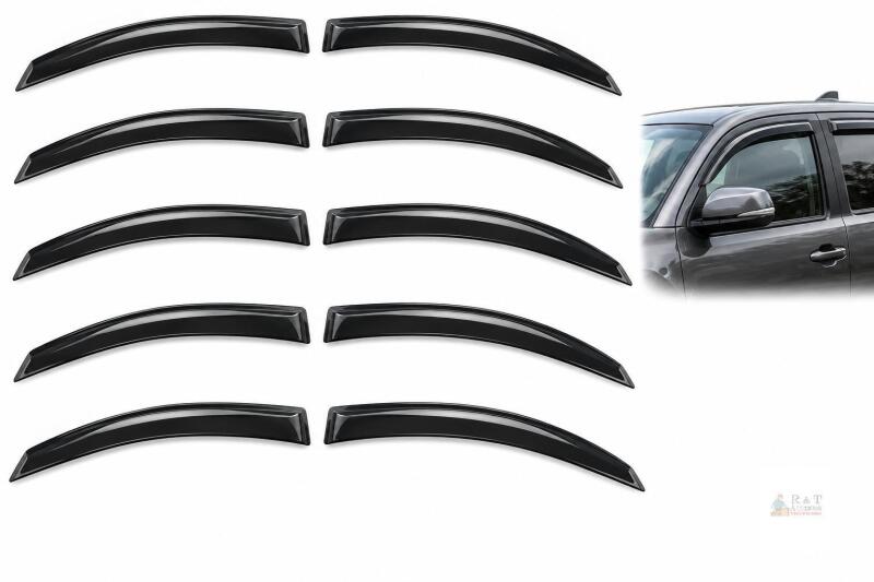5 New Window Visors for Toyota Tacoma Access Cab/Double Cab 2016-2023,Window Deflector Rain Guards Sun Visors Vent Deflectors,Tape-On Style kye-409