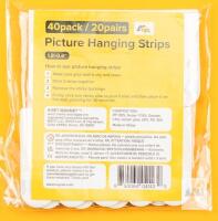 New X-bet MAGNET Ultra-Strong Picture Hanging Strips (20 pcs) with Adhesive Backing - Perfect for Rental Friendly Upgrades - Wall Hanging Strips Without Nails