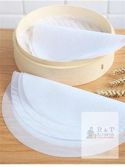 New 10 pc 16 cm 10pcs Reusable Non-Stick Silicone Steamer Mat, Easy Clean Steamer Pad Set For Cooking