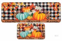 Fall-Themed Kitchen Mat and Runner Set &ndash; desc for measurments