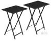 NEW HOOBRO BK25BZ01 Folding TV Tray Tables Set of 2, Black, 18.9"x14.2"x26.2"