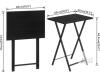 NEW HOOBRO BK25BZ01 Folding TV Tray Tables Set of 2, Black, 18.9"x14.2"x26.2" - 3