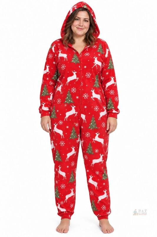 New Size XXL Women's & Men's Hooded Fleece Onesie Retails $59