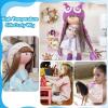 New 15CM Doll Hair Wigs, 5 Pcs High Temperature Silk Straight Wig Hair Extension Accessories for Doll Hair Making - 2