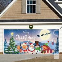 New Garage Door Banner, 400 x 180 cm, Garage Door Decoration Christmas with Copper Eyelets and Rope, Christmas Decoration for Garage, Patio, Garden, Fence