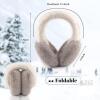New XIAOHAWANG Foldable Ear Muffs Women Winter Fluffy Earmuffs Khaki - 2