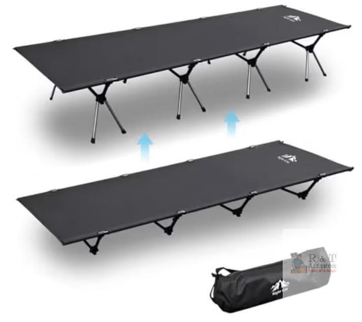 NEW Night Cat Portable Folding Camping Cot Bed, 1-Person, 87"x28", 330 lbs Capacity