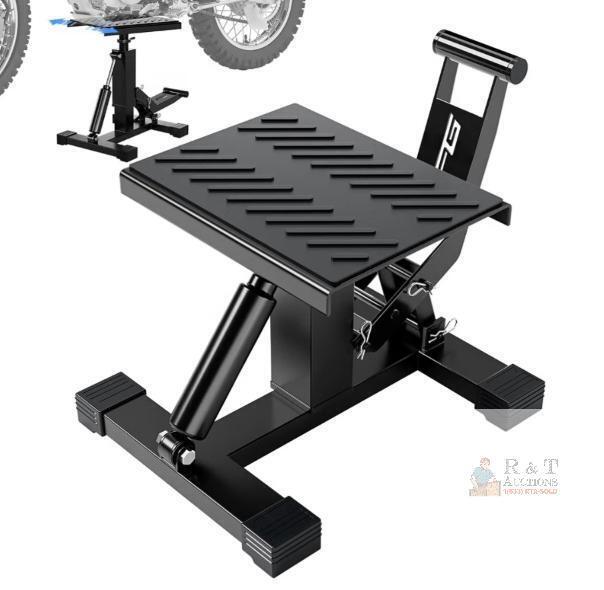 NEW JFG RACING Motorcycle Dirt Bike Lift Stand, 330 lbs Capacity, Adjustable Height 9.92" to 18.11"