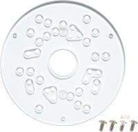 New POWERTEC 71381 5-3/4" Universal Trim Router Base Plate |no screws)
