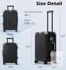 new Krute Zipperless 20" Carry-On PC Hardshell Suitcase, Aluminum Frame, TSA Lock, USB Port, Black - 3
