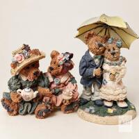 2 Boyds Bears Figurines &ndash; Emma & Bailey &ldquo;Afternoon Tea&rdquo; and Harry & Millie &ldquo;Through the Years&rdquo;