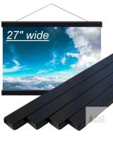 NEW DACRI HOME 27-inch Magnetic Poster Hanger Frame, Black Teak Wood, Strong N52 Magnets