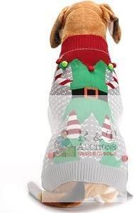 New Size Med NACOCO Christmas Dog Sweater Ugly Elf Pet Jumper