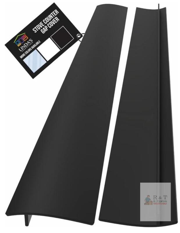 NEW Black 25" Silicone Stove Gap Covers, 2 Pack, Fits Most Counters, Heat Resistant, Flexible