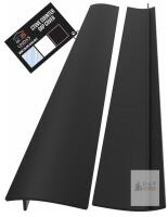 NEW Black 25" Silicone Stove Gap Covers, 2 Pack, Fits Most Counters, Heat Resistant, Flexible
