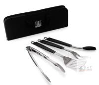 NEW DEK FT-2194 4-Piece Stainless Steel BBQ Tool Set with Carry Case