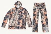 NEW Medium Camouflage Hoodie and Pants Set, Leaf Bark Pattern, Elastic Waist, Hooded Top