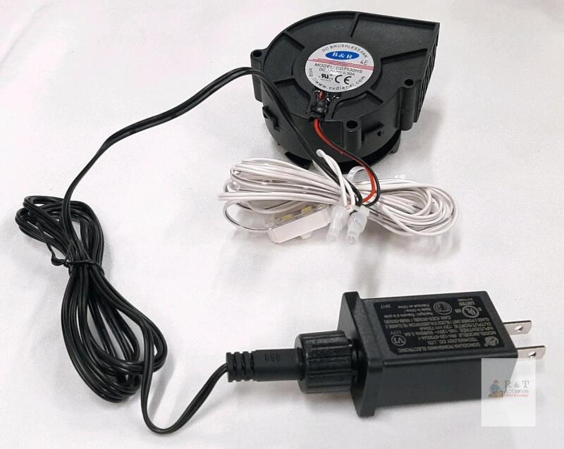 new B&R CD7530HS DC 12V Brushless Blower Fan Kit with Power Adapter and LED Modules