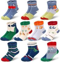 10 Pairs Kids&rsquo; Cotton Socks &ndash; Dinosaur Designs