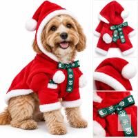 New Size 2xl Christmas Dog Hoodie Costume - (20-30lb) Pet Gift Carrying Style Coat Clothes Christmas Santa Funny Apparel