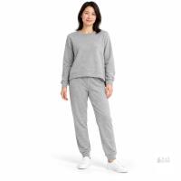 Gray Jogger Sweatshirt & Sweatpants Set, Size Small, Unisex, Drawstring Waist, 100% Cotton Blend