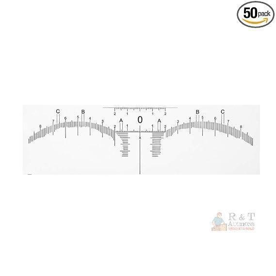 New 50pcs Eyebrow Ruler Sticker, Disposable Adhesive Brow Mapping Ruler Eyebrow Measuring Tool For Microblading, Brow Extensions, Permanent Makeup