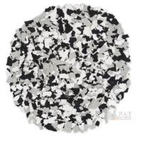 new Vetta Coatings Domino FB-411 Floor Flakes 1/4" Vinyl 10 lbs Black/White/Gray (Lot 260616)