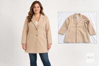 NEW Qianjiang Jiajia N9109 Beige Overcoat, Size L, Polyester Shell, Single-Breasted