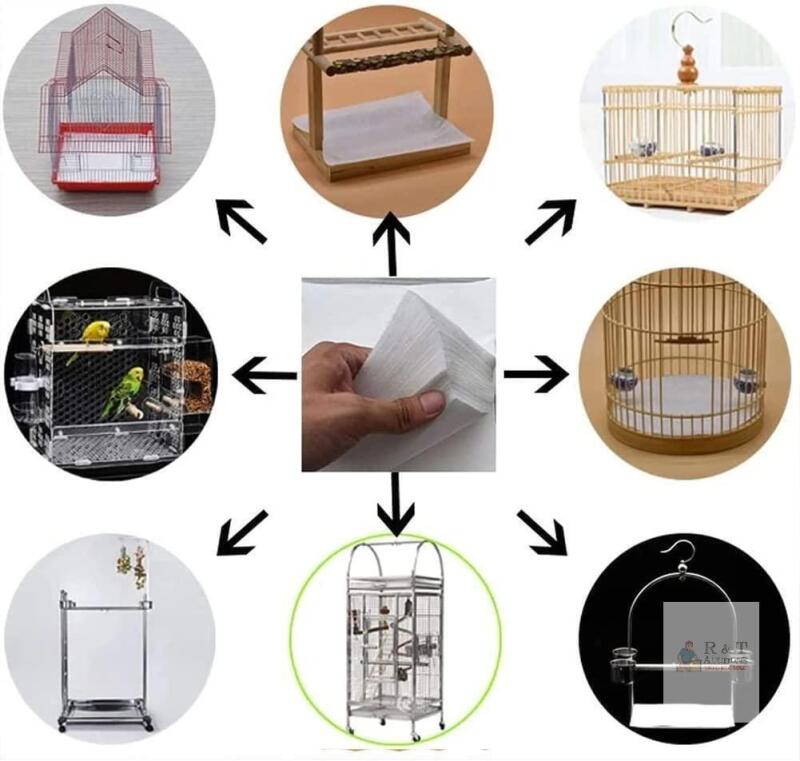 New100 Pcs Large Size Bird Cage Liner Papers, Non-Woven Bird Cage Liners, Precut Absorbent Pet Cages Cushion (22.8 inch x 10.6 inch) Retails $66+