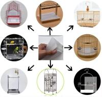 New100 Pcs Large Size Bird Cage Liner Papers, Non-Woven Bird Cage Liners, Precut Absorbent Pet Cages Cushion (22.8 inch x 10.6 inch) Retails $66+