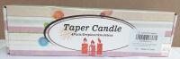 NEW Bowknot LAL-1223-4PWhiteBow 4-Pack Unscented Dripless Smokeless White Taper Candles 10"x0.8"