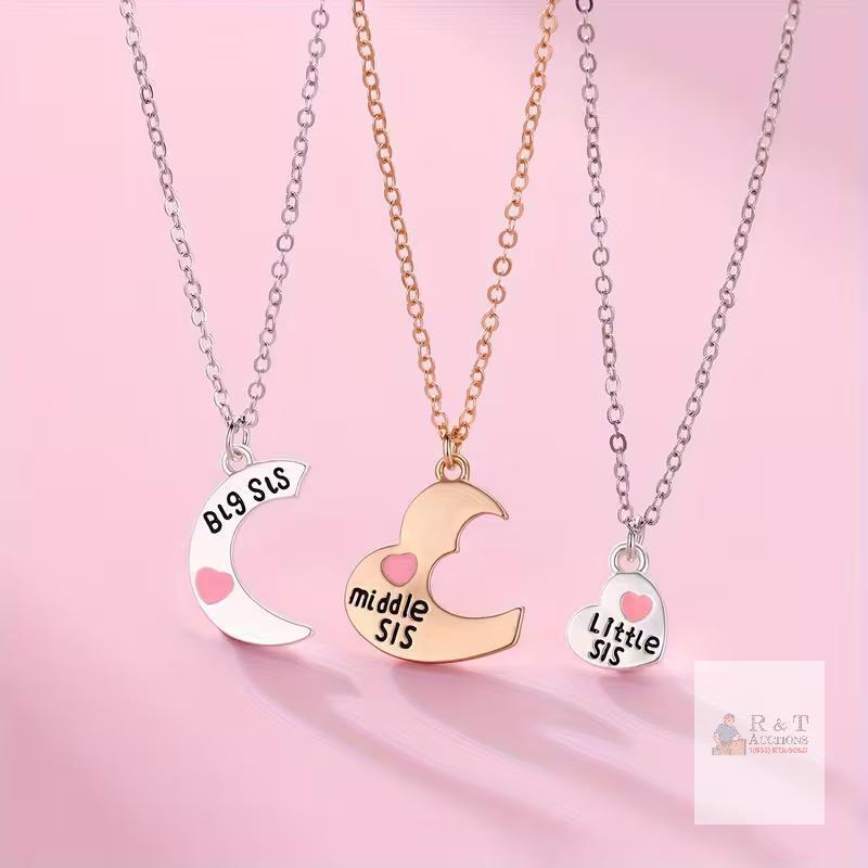 NEW 3pcs Sister Love Pendant Necklace Set, Zinc Alloy Fashion Jewelry, Sweet Party Accessories for Daily and Festive Occasions, Women's Christmas Gift 6 reviews 5.0 All reviews are from verified purchases Small True to size Large 0 % 100 % 0 % Harii⃝⃤ G