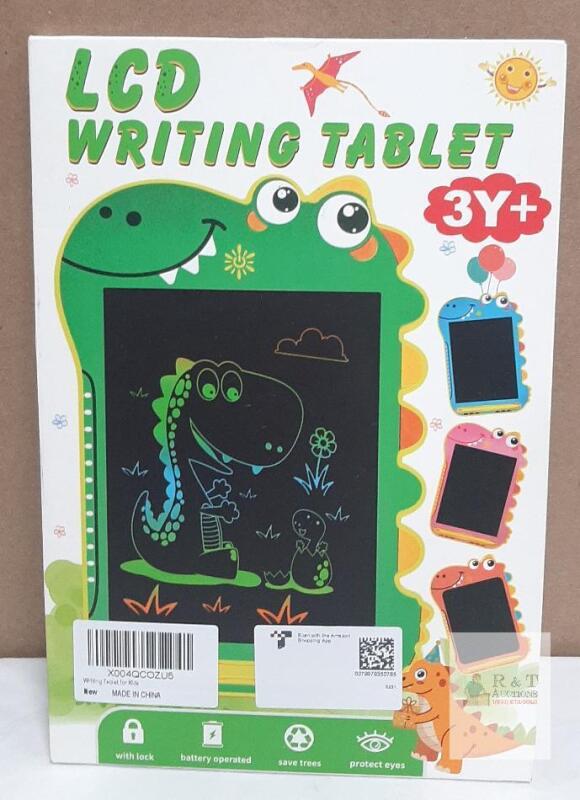NEW 8.5-Inch Dinosaur LCD Writing Tablet, Green, Erase & Lock Button, Stylus, CE/ROHS Certified