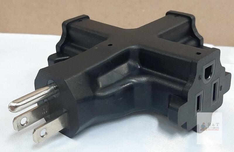 NEW 3-Outlet Grounded Wall Tap Adapter, YN Model YNZ001, 15A 125V 1875W, Intertek 50238024 Certified