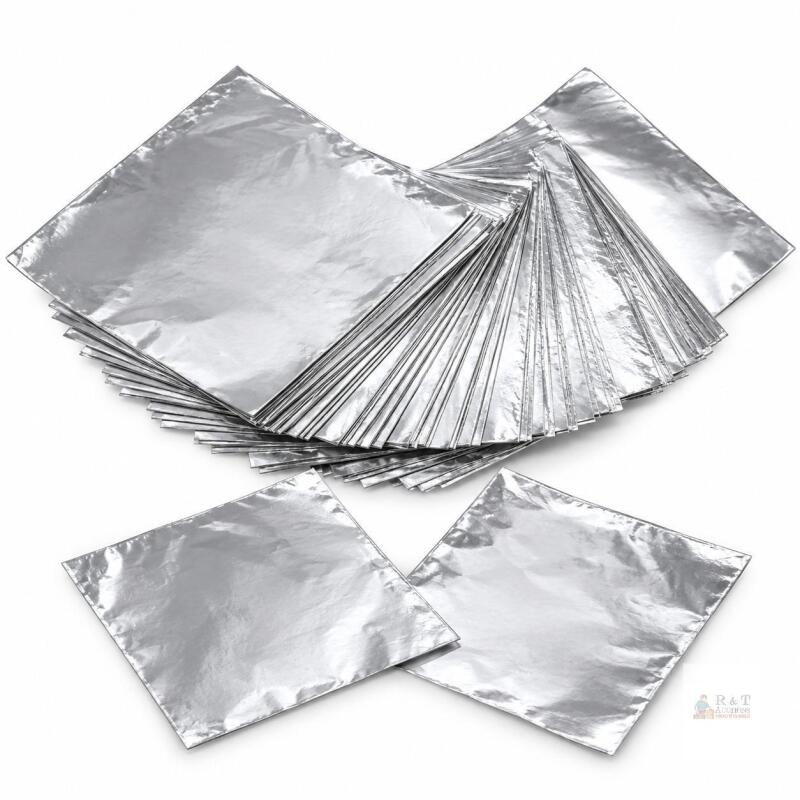 100pcs Candy Wrappers Foil 4" X 4" Square Chocolate Wrappers, Aluminum New 100 Foil Candy Wrappers for Homemade Candy, Individual Chocolate Packaging