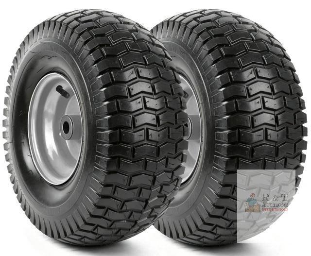 AR-PRO 15x6.00-6 Pneumatic Front Tire & Wheel Assembly 2-Pack, 3" Offset Hub, 4-Ply, 500 lbs