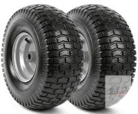 AR-PRO 15x6.00-6 Pneumatic Front Tire & Wheel Assembly 2-Pack, 3" Offset Hub, 4-Ply, 500 lbs
