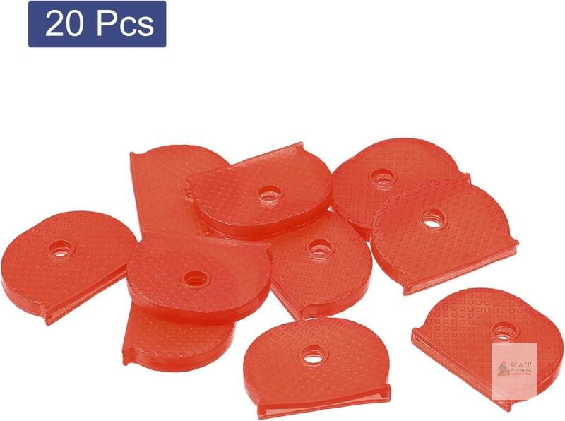 New Key Cap Cover Tags 0.8 Inch, 20Pcs Keys Identifier Label ID Silicone Sleev