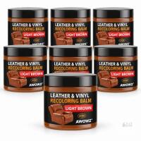 7 New AWOWZ Leather Recoloring Balm - Scratch Repair & Color Restore Kit For Faded Leather, Couch & Car Seats - 10OZ Leather Restorer Balm