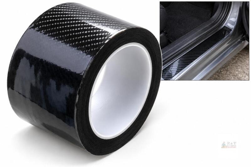 New Black Car Door Protection Tape, Carbon-Fibre Look &ndash; 2&Prime; &times; 197&Prime;