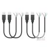 New 4Pcs Short USB A Male 4 Pin Bare Wire 11inch,USB 5V/2A 4 Pin Pigtail Open End Power and Data Cable,for USB Equipment Installed or Replacement Repair DIY Cable