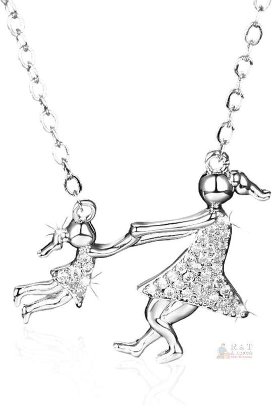 New CheeseandU Mother Daughter Necklace Mother and Daughter Heart Pendant Necklace