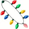 New SYNCFUN 1 Pack Christmas Necklace LED Light Up Necklace 9 Bulbs 6 Modes LED Holiday Costume Additions for Christmas Xmas Party Favor Party Supply,