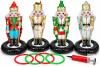 New Christmas Nutcracker Inflatable Ring Toss Game &ndash; 4 Nutcrackers, Rings & Pump