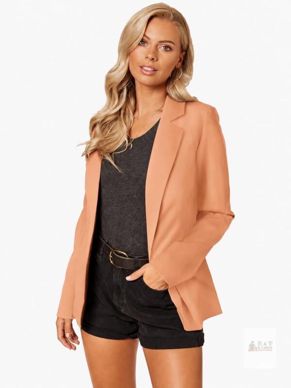 New Size 8 UNIQUE 21 Women's One Button Boyfriend Blazer for Work Casual